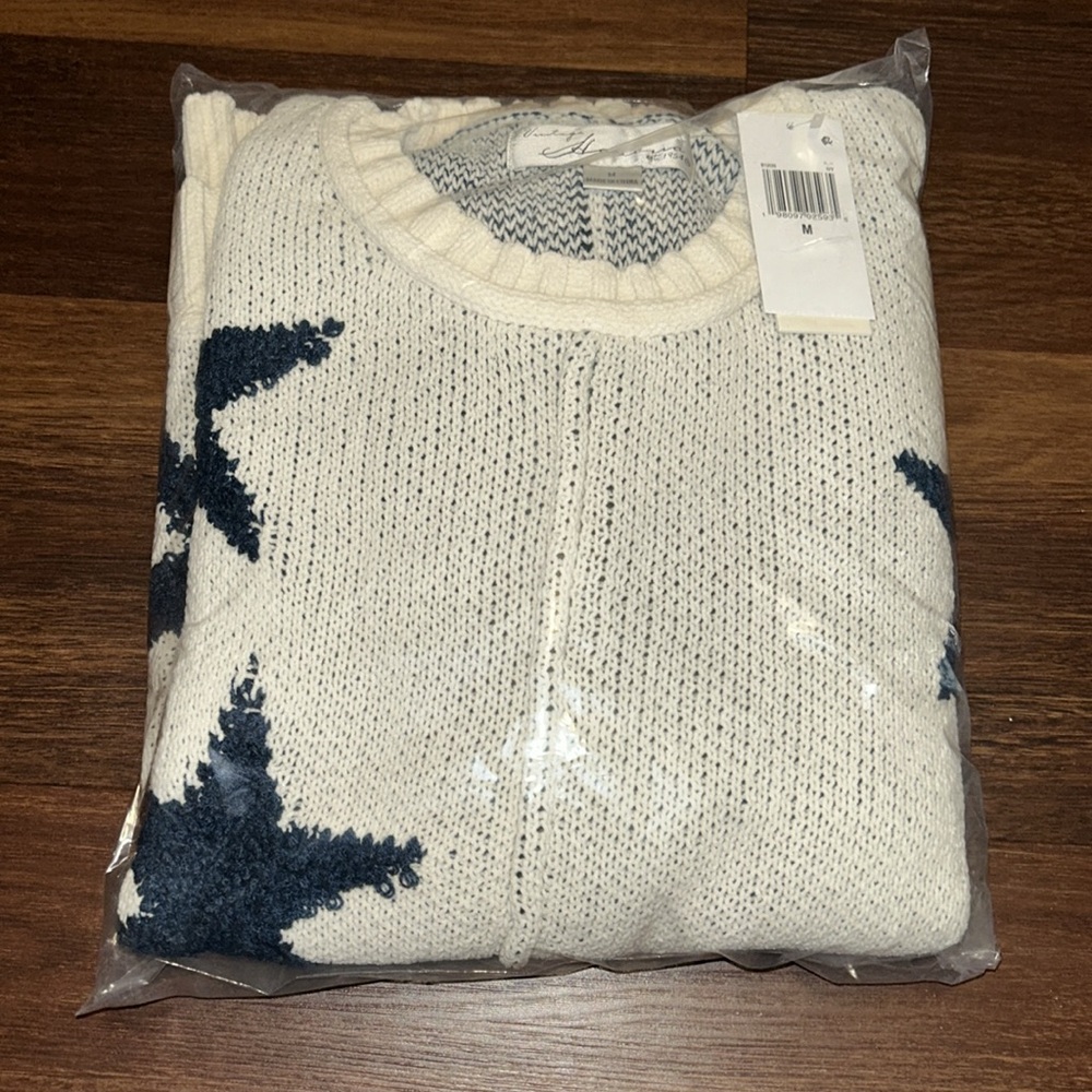 Vintage Havana Oversized Knit Star Sweater NWT - Picture 2 of 7